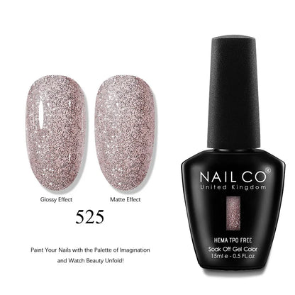 NAILCO 15ml Nails Art Gel Lack Polish Summer Hybrid Nail Varnish Manicure UV Top Coat Base HEMA TPO FREE Esmalte Nail Gel Polish
