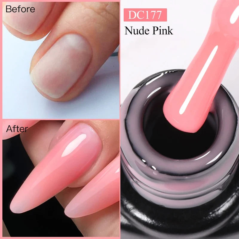Mtssii 7ml Milky White Quick Extension Gel Nail Polish Nude Construct Hard Gel Semi Permanent Acrylic Extension Nail Art Varnish