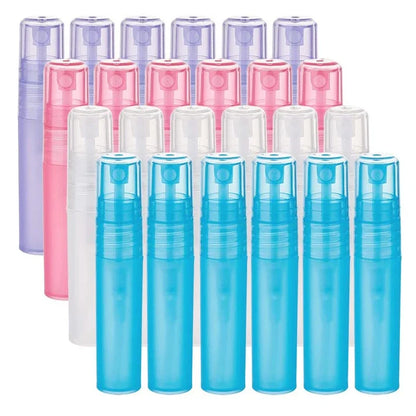 5Pcs Frosted Plastic Perfume Bottles Fine Mist Spray Bottle with Atomizer Pumps for Perfume Essential Oil Other Beauty Product