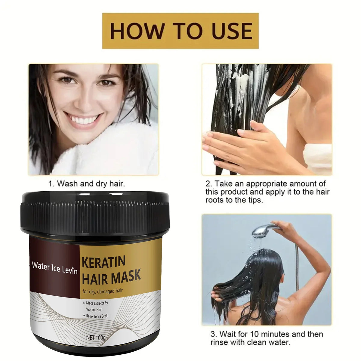 Magical Keratin Hair Mask For Maltreated Hair 9Seconds Repairing Damaged Frizzy Hairs Smoothing Nourish Straightening Hair Care