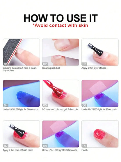 1pc 15ml Fiber Rubber Base Gel Nail Polish Starter Pure Soak Off No Wipe Nail Gel Polish Suitable For Home Manicure DIY