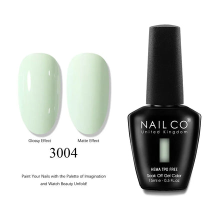 NAILCO 15ml Nails Art Gel Lack Polish Summer Hybrid Nail Varnish Manicure UV Top Coat Base HEMA TPO FREE Esmalte Nail Gel Polish