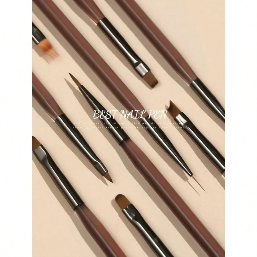 Acrylic Nail Brush Set Acrylic Powder Brush PolyExtension Gel Brush Nail Polish Carving Pen ForWomen Home Solon Diy Nail Art Brushes NailPen,Pinceau Ongle Gel