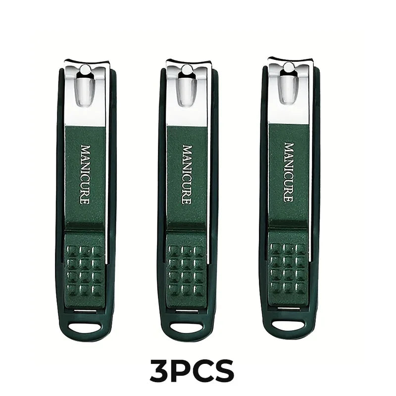 Stainless Steel Nail Clippers Manicure Tools Large Opening Nail Trimmer Anti Splash Design Sharp Edge Christmas Gift