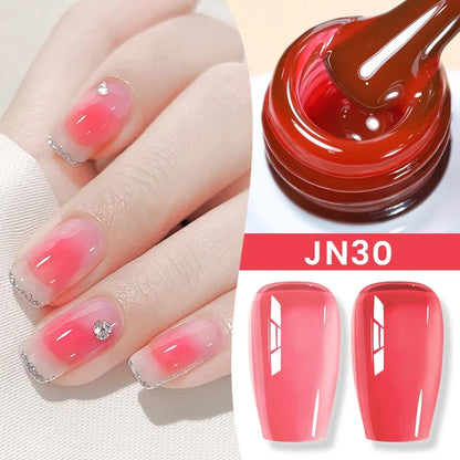 BORN PRETTY 83 Colors 10ml Jelly Nude Gel Nail Polish Autumn Amber Semi Transparent Manicure Soak off UV LED Nails Gel Varnish