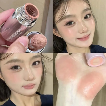 Peach Pink Plush Brush Liquid Blush Cheek Cream Smooth Long Lasting Velvet Matte Nude Apricot Orange Blusher Easy To Wear