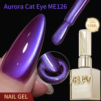 XEIJAYI 1pc 15ML Blue cat eye Nail Gel polish Semi Permanent Nail Art Soaking UV LED Nail Salon DIY Nail Salon Gel