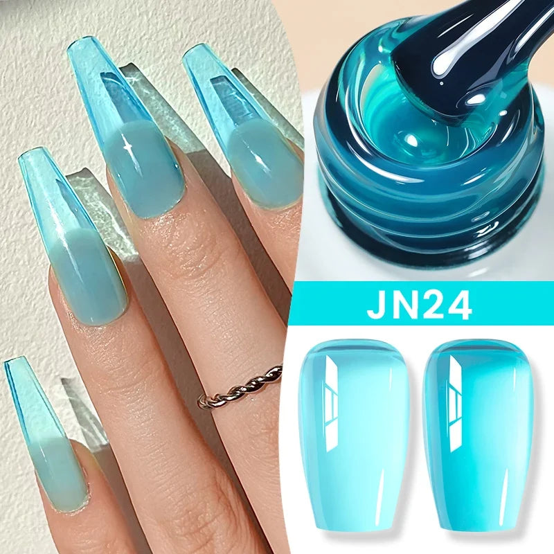 BORN PRETTY 10ml Jelly Nude Gel Nail Polish 50 Colors Semi Transparent Nail Art Nail Supplies Soak off UV LED Nails Gel Varnish