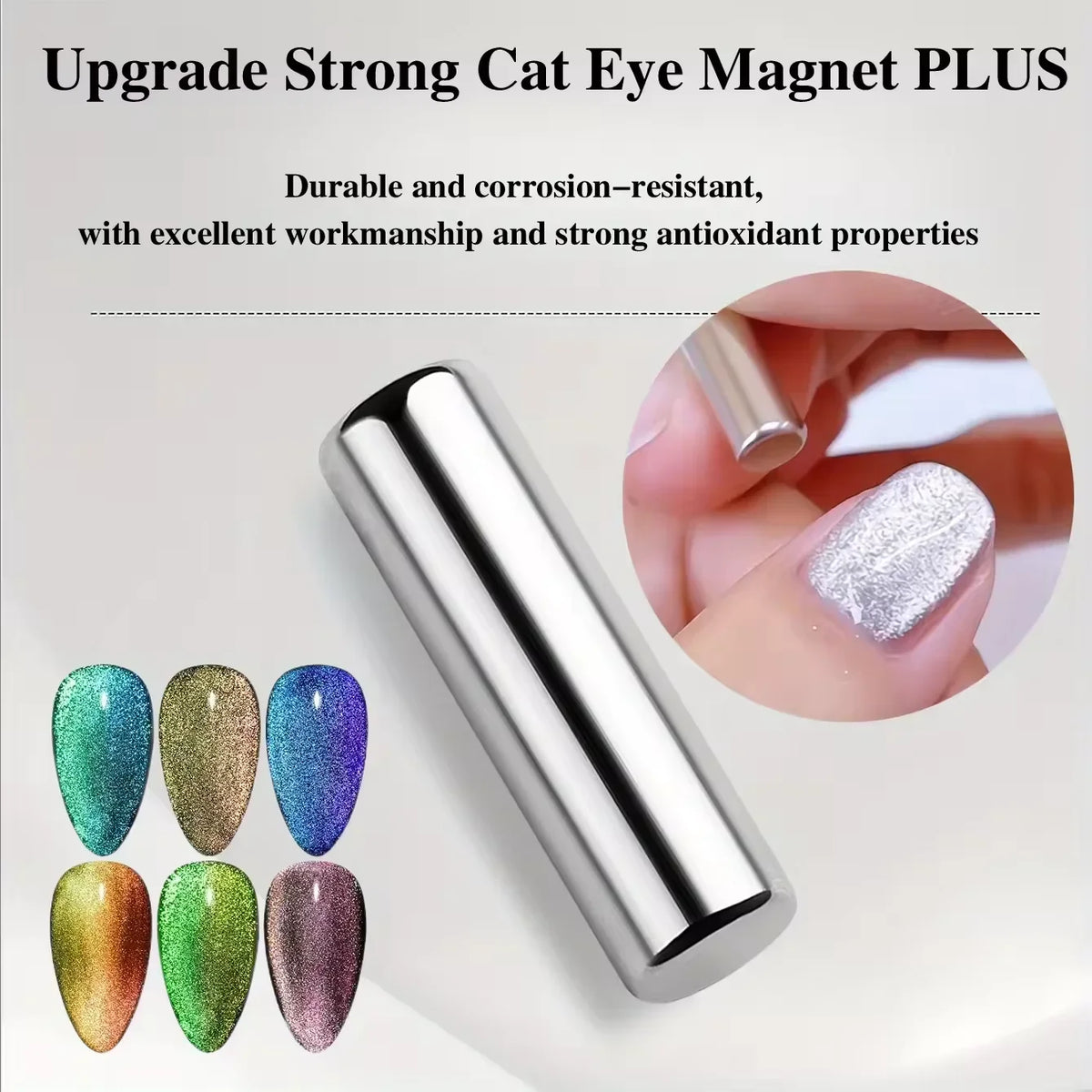 2.5x0.5cm Round Nail Art Cat Eye Gel Magnetic Pen for Gel Nail Polish 3D Cat Eye Nails Painting Strong Stick Manicure DIY Tools