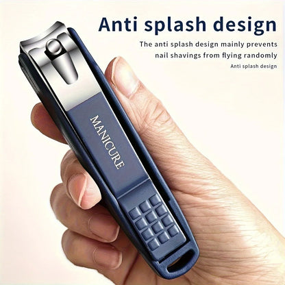 Stainless Steel Nail Clippers Manicure Tools Large Opening Nail Trimmer Anti Splash Design Sharp Edge Christmas Gift
