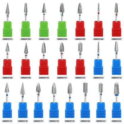 1pcs Tungsten Steel Nail Cuticle Drill Bits Carbide Rotate Electric Ceramic Milling Cutter For Manicure Gel Polish Remover