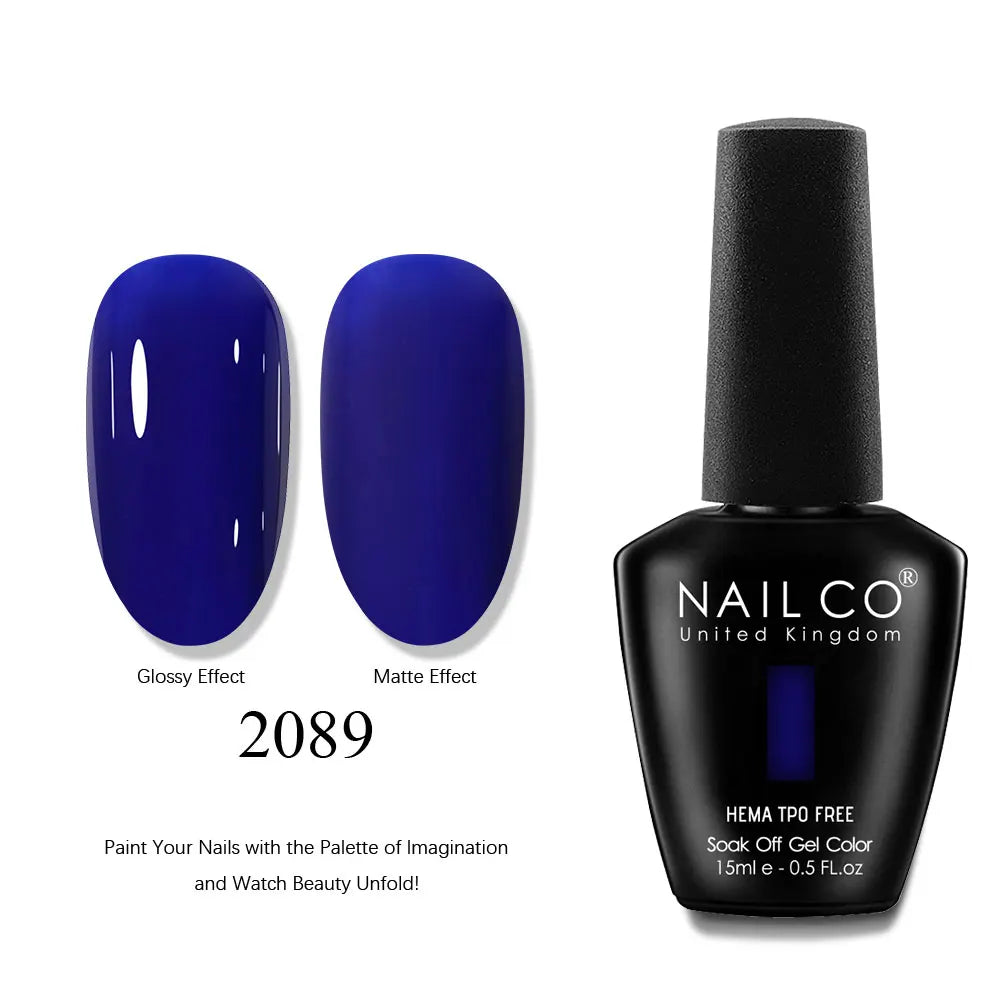 NAILCO 15ml Nails Art Gel Lack Polish Summer Hybrid Nail Varnish Manicure UV Top Coat Base HEMA TPO FREE Esmalte Nail Gel Polish