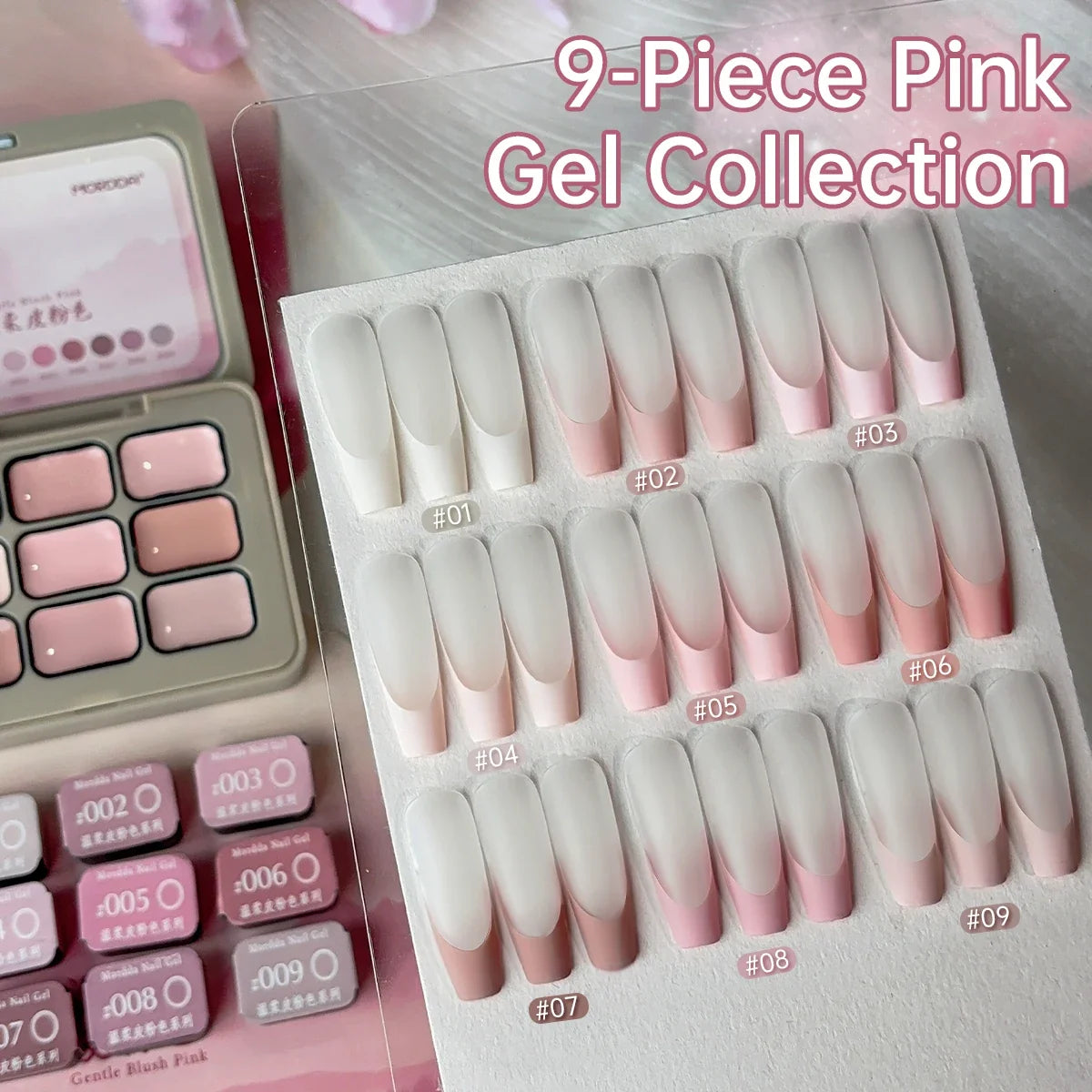 9 Colors Pink Patting Glue Smudge Canned High Saturation Popular Semi-Solid Nail Polish Glue Nail Salon
