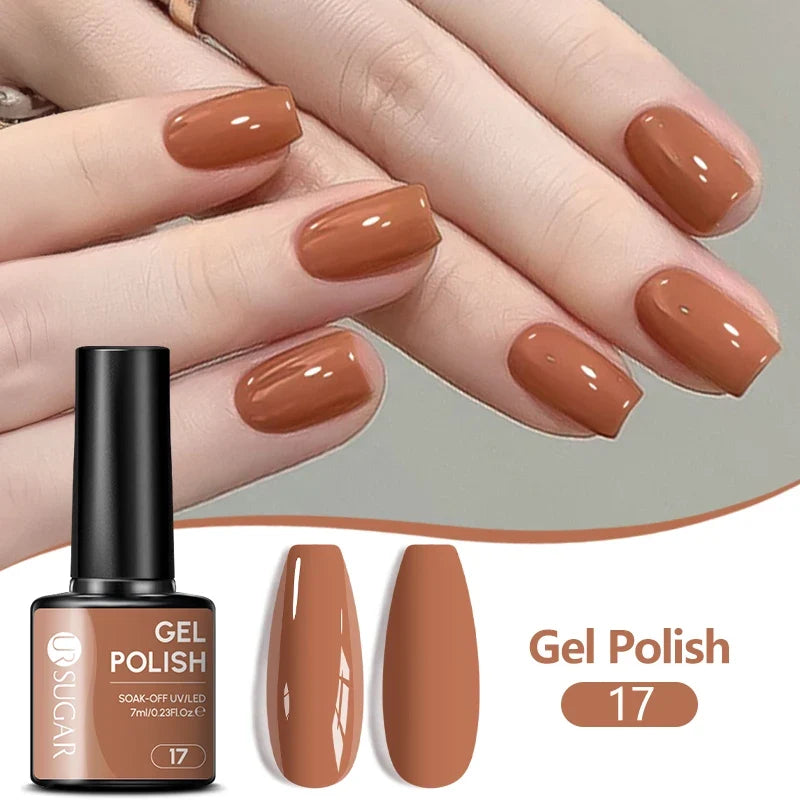 UR SUGAR 7ML Nail Gel Fresh Macaron 107 Colors All For Manicure Semi Permanent Soak Off LED UV Long-Lasting Nail Art Varnish