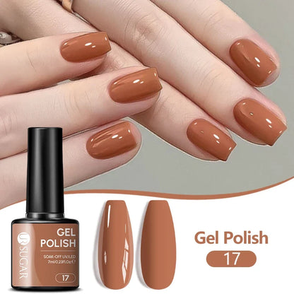 UR SUGAR 7ML Nail Gel Fresh Macaron 107 Colors All For Manicure Semi Permanent Soak Off LED UV Long-Lasting Nail Art Varnish
