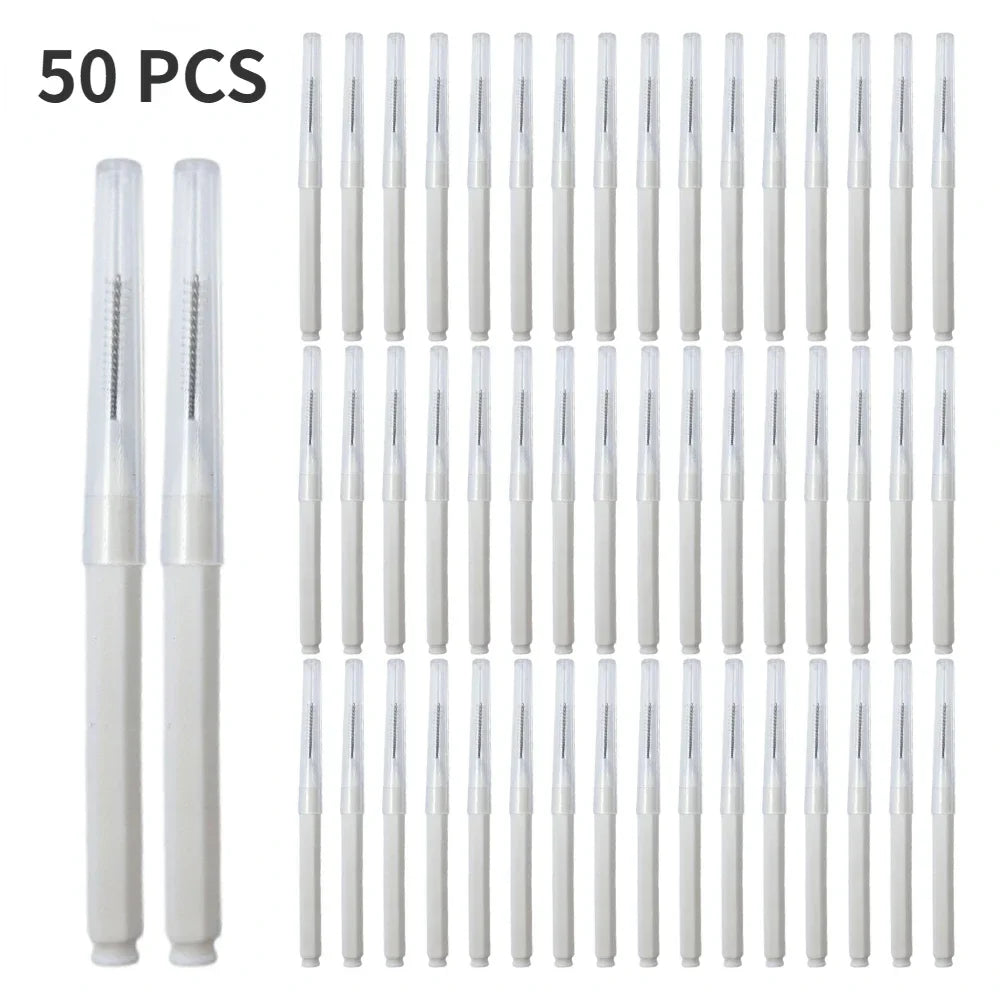 10/50PS Portable Mini Eyebrow Brushes Disposable Eyelash Brow Lifting Brush Applicators Lash Extension Comb Beauty Makeup Tools