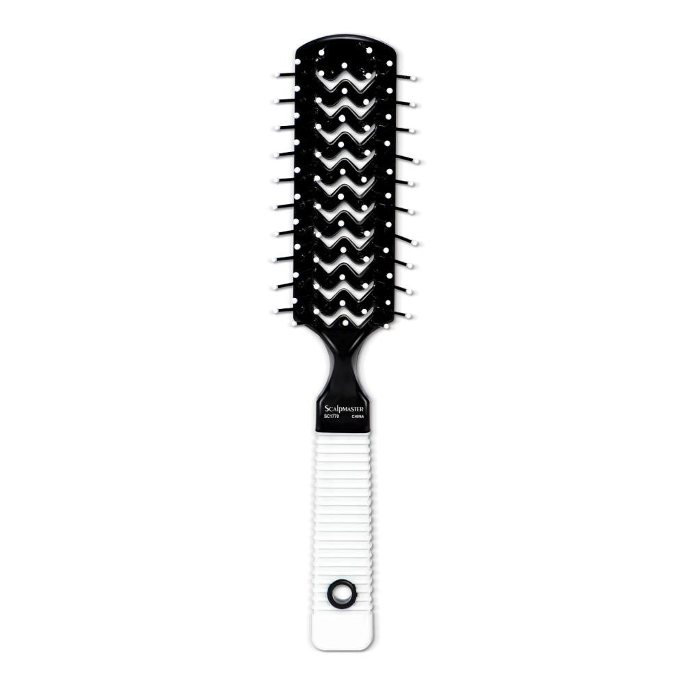 Scalpmaster 7 Row Vent Brush w/ Rubber Grip Handle - Renee Lane Company