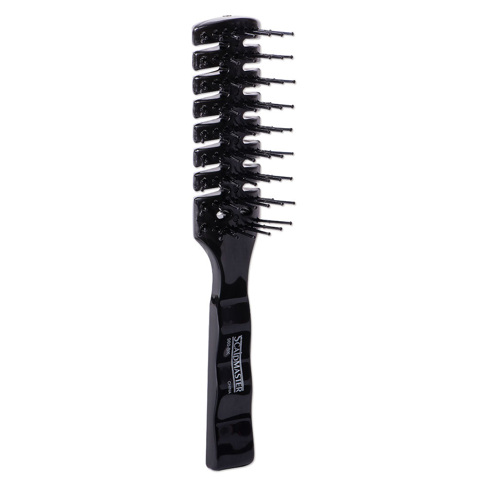 Scalpmaster 7 Row Vent Hair Stylist Brush - Black - Renee Lane Company