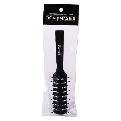 Scalpmaster 7 Row Vent Hair Stylist Brush - Black - Renee Lane Company