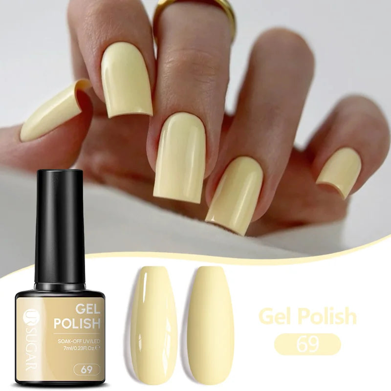 UR SUGAR 7ML Nail Gel Fresh Macaron 107 Colors All For Manicure Semi Permanent Soak Off LED UV Long-Lasting Nail Art Varnish