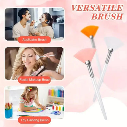 3/6/12 Pieces Facial Fan Mask Brushes Soft Mask Brush Applicator Esthetician Facial Mask Brushes For Women Girls Cosmetic Tools