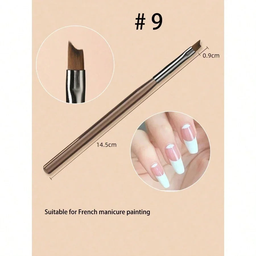 Acrylic Nail Brush Set Acrylic Powder Brush PolyExtension Gel Brush Nail Polish Carving Pen ForWomen Home Solon Diy Nail Art Brushes NailPen,Pinceau Ongle Gel