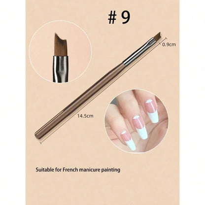 Acrylic Nail Brush Set Acrylic Powder Brush PolyExtension Gel Brush Nail Polish Carving Pen ForWomen Home Solon Diy Nail Art Brushes NailPen,Pinceau Ongle Gel