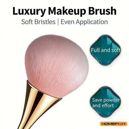 Small Fluffy Soft Powder Brush for Blush & Setting Powder, Waist Design Beauty Tool