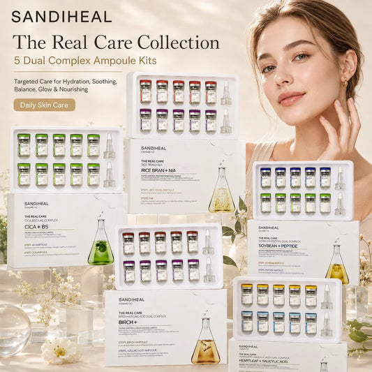 SANdIHEAL dual complex ampoule kit with multiple serum vials and dropper bottles