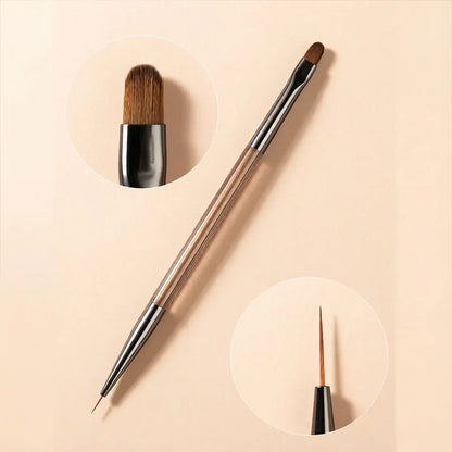 Acrylic Nail Brush Set Acrylic Powder Brush PolyExtension Gel Brush Nail Polish Carving Pen ForWomen Home Solon Diy Nail Art Brushes NailPen,Pinceau Ongle Gel