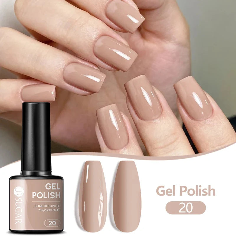 UR SUGAR 7ML Nail Gel Fresh Macaron 107 Colors All For Manicure Semi Permanent Soak Off LED UV Long-Lasting Nail Art Varnish