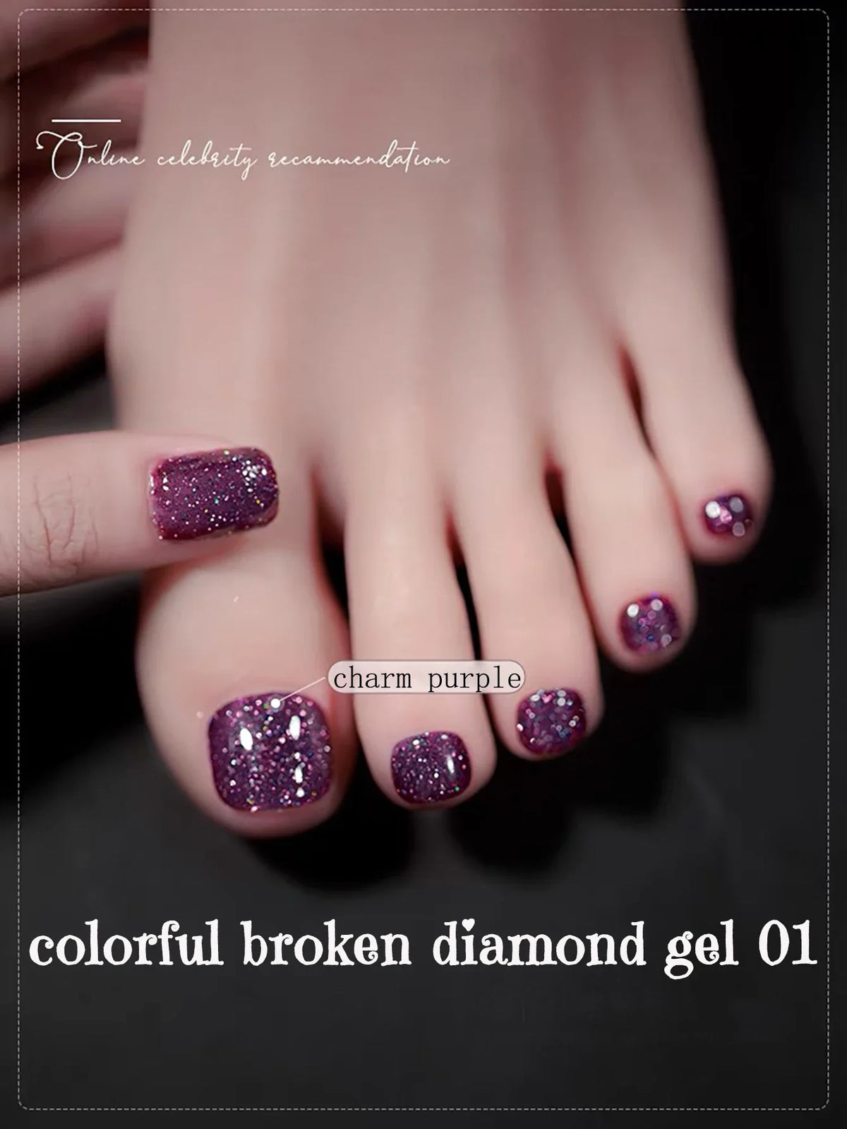 SHAKA 1-8pcs Popular Versatile Whitening Pink Green Blue Bling Gel Super Glitter Water Light Broken Diamond Gel Nail Polish