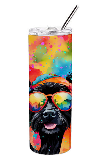 Scottish Terrier Hippie Dawg Stainless Steel Skinny Tumbler Vacuum Double Walled Reusable Insulated Tumbler Travel Cup for Coffee Cocktails Gift with Lid, 20 oz - Renee Lane Company