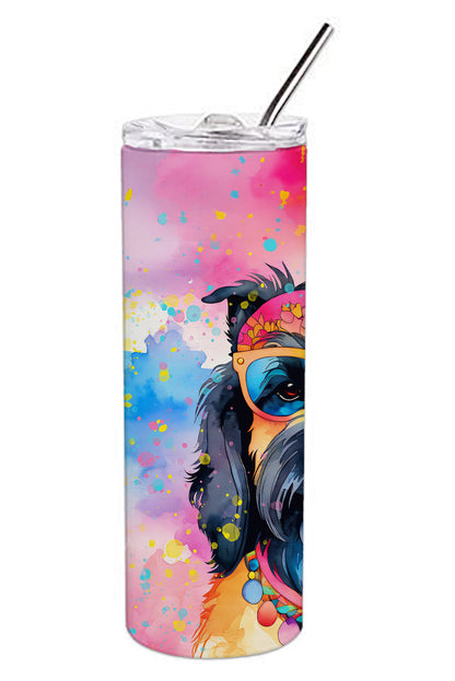 Scottish Terrier Hippie Dawg Stainless Steel Skinny Tumbler Vacuum Double Walled Reusable Insulated Tumbler Travel Cup for Coffee Cocktails Gift with Lid, 20 oz - Renee Lane Company