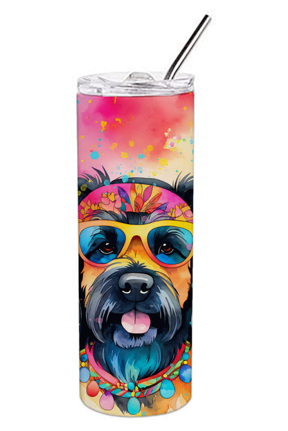 Scottish Terrier Hippie Dawg Stainless Steel Skinny Tumbler Vacuum Double Walled Reusable Insulated Tumbler Travel Cup for Coffee Cocktails Gift with Lid, 20 oz - Renee Lane Company