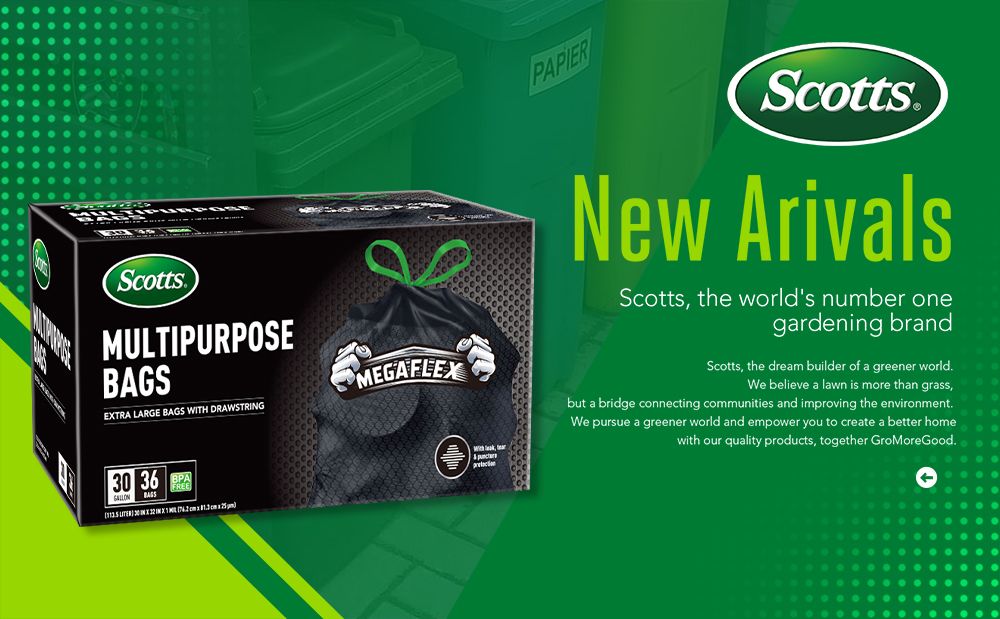 Scotts 36 Bags 30 Gallon Box Disposable Non-Rip Black Large Drawstring Garbage Bags, Suitable for Large Kitchen Garbage Cans, Super Strong 113.5L, Home, Commercial Multi-purpose Trash Bag - Durable, - Renee Lane Company