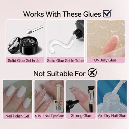 UR SUGAR 15ml Remover For Solid Tips Gel False Nail Tips Solid Adhesives Gel Remover Press On Nails Gel Fake Tips Remover Tools