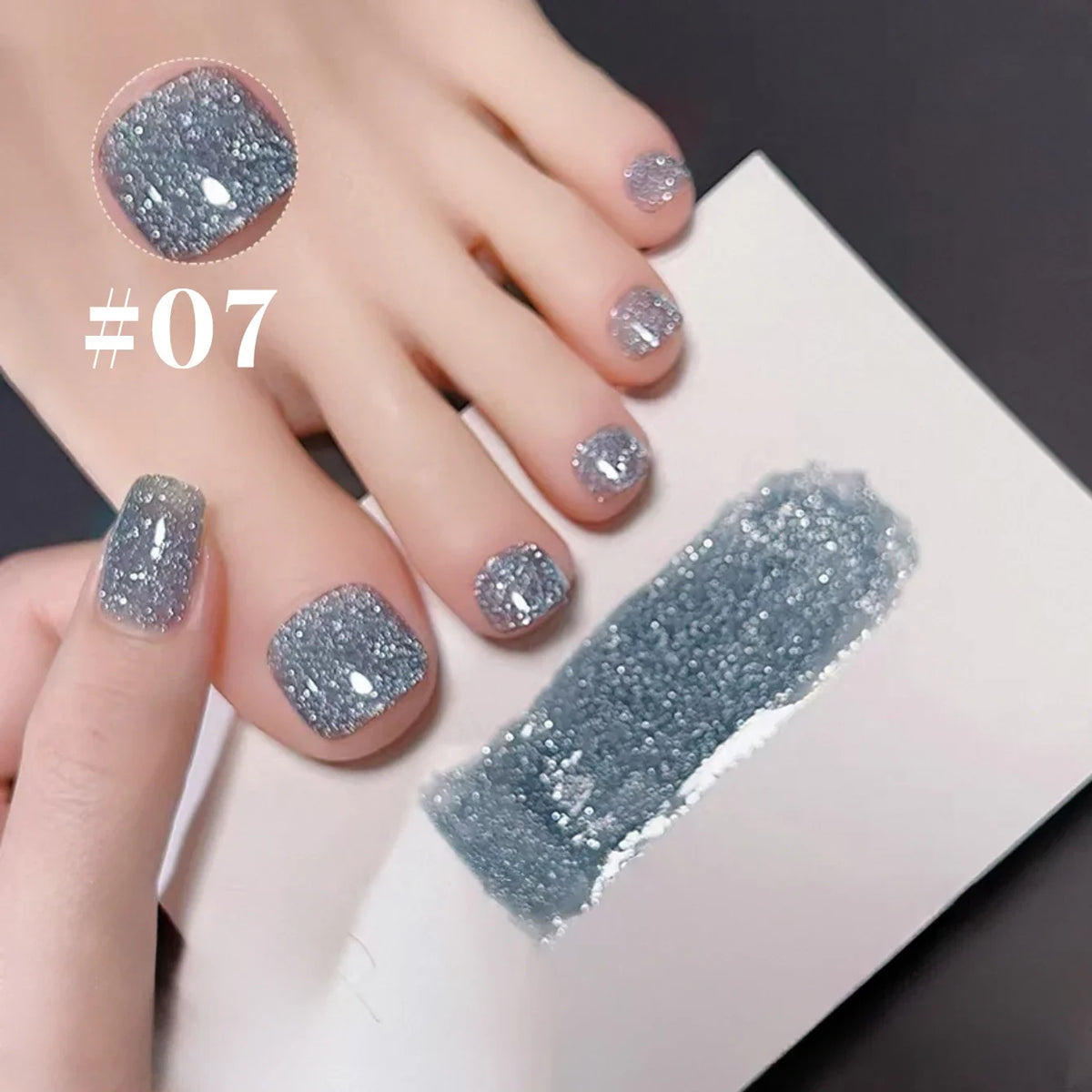 SHAKA 1-8pcs Popular Versatile Whitening Pink Green Blue Bling Gel Super Glitter Water Light Broken Diamond Gel Nail Polish