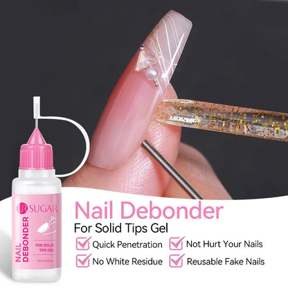 UR SUGAR 15ml Remover For Solid Tips Gel False Nail Tips Solid Adhesives Gel Remover Press On Nails Gel Fake Tips Remover Tools
