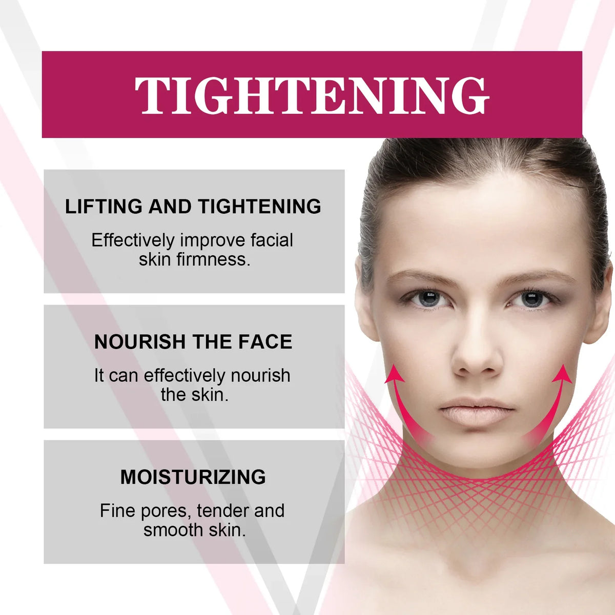 V-Shaped Face Cream Lift Firm Tighten Remove Double Chins To Create A Small V Slim-ming Face Anti Agin-g Beauty Massage Products