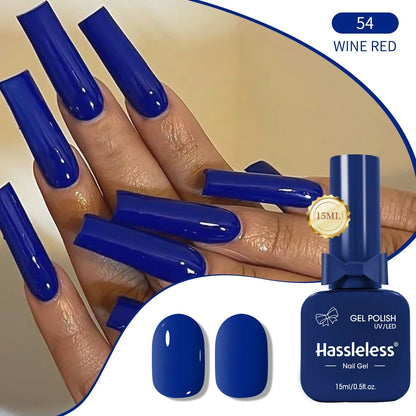 Single-use 15ml gel nail polish, convenient for home or salon manicures, easy to remove.