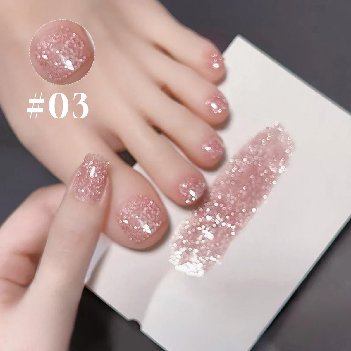 SHAKA 1-8pcs Popular Versatile Whitening Pink Green Blue Bling Gel Super Glitter Water Light Broken Diamond Gel Nail Polish