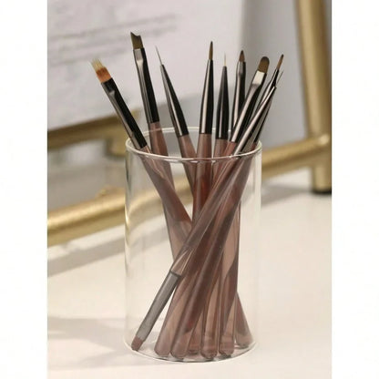 Acrylic Nail Brush Set Acrylic Powder Brush PolyExtension Gel Brush Nail Polish Carving Pen ForWomen Home Solon Diy Nail Art Brushes NailPen,Pinceau Ongle Gel