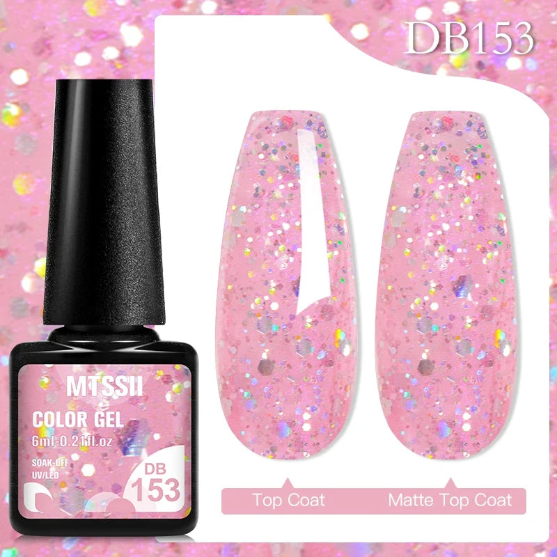 Mtssii 6ML Chocolate Color Gel Nail Polish Brown Semi Permanent UV Gel Autumn Winter Popular Soak Off Nail Art Gel Varnishes