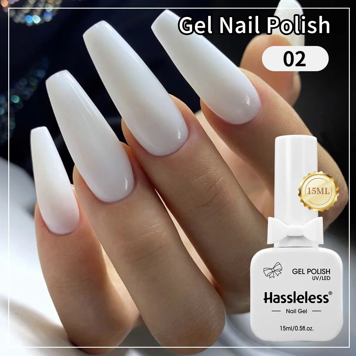 Single-use 15ml gel nail polish, convenient for home or salon manicures, easy to remove.