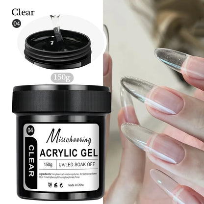 150g Transparent Nail Extension Gel Jelly White Light Pink Acrylic Nail Art UV LED Gel Semi Permanent Varnish Extension Tool