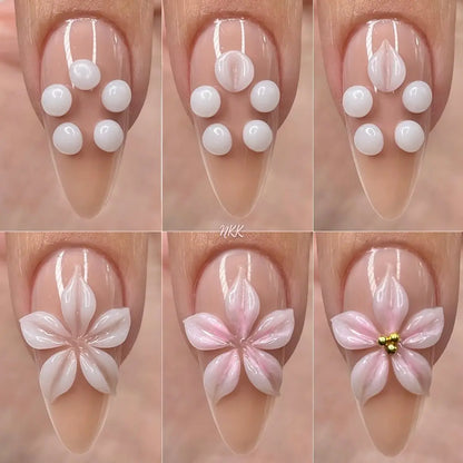 1 Jar White 3D Shaping Carving Non Stick Hand Extension Gel Nail Polish For Flower DIY Nail Art Extension Acrylic Nails Tools