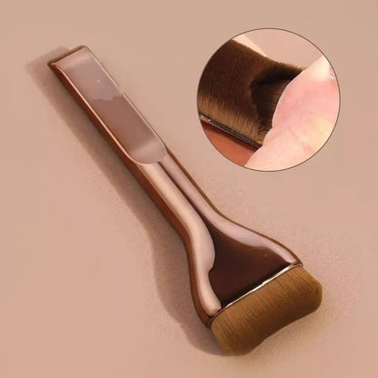 Professiona Makeup Brush, Curved Soft Bristle Foundation Brush for Even Application, Travel-Friendly