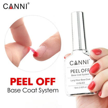Canni TPO FREE HEMA FREE 18ml Long Wear Diamond Nowipe Top Coat Peeloff Base Coat Soak Off UV LED Gel Polish Nail Manicure
