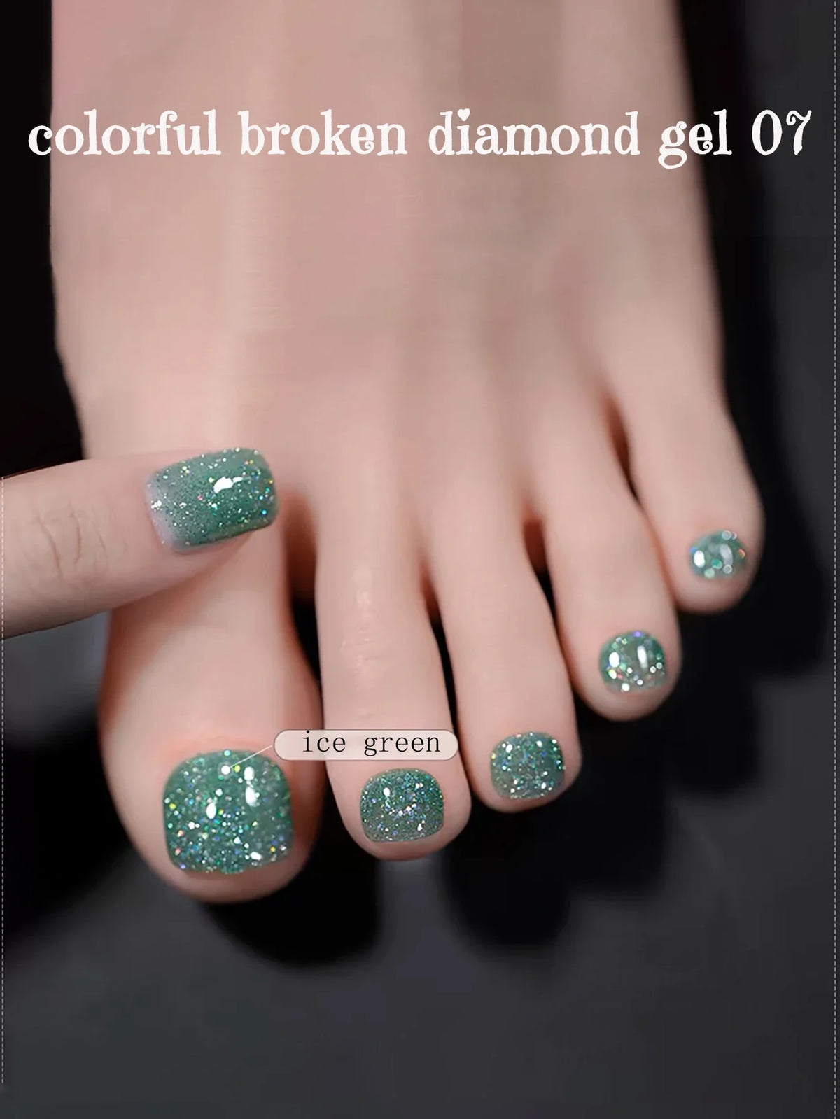 SHAKA 1-8pcs Popular Versatile Whitening Pink Green Blue Bling Gel Super Glitter Water Light Broken Diamond Gel Nail Polish